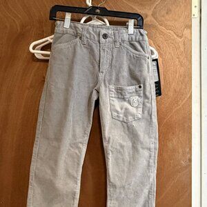 European Culture size 6 Made in Italy Gray Corduroy Boy's Pants NWT